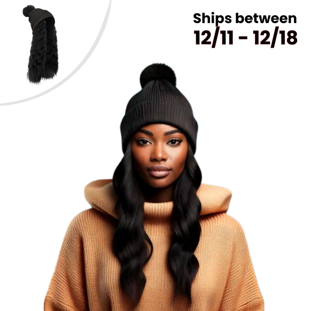 BEANIE WITH HAIR - SATIN LINED – The Lazy Hat